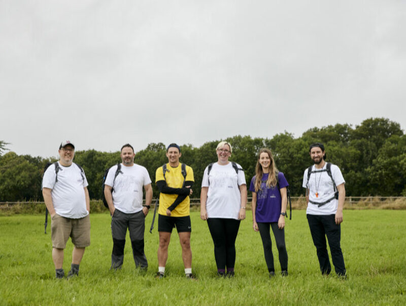 The six-strong Hartsfield Planning team in full walking gear