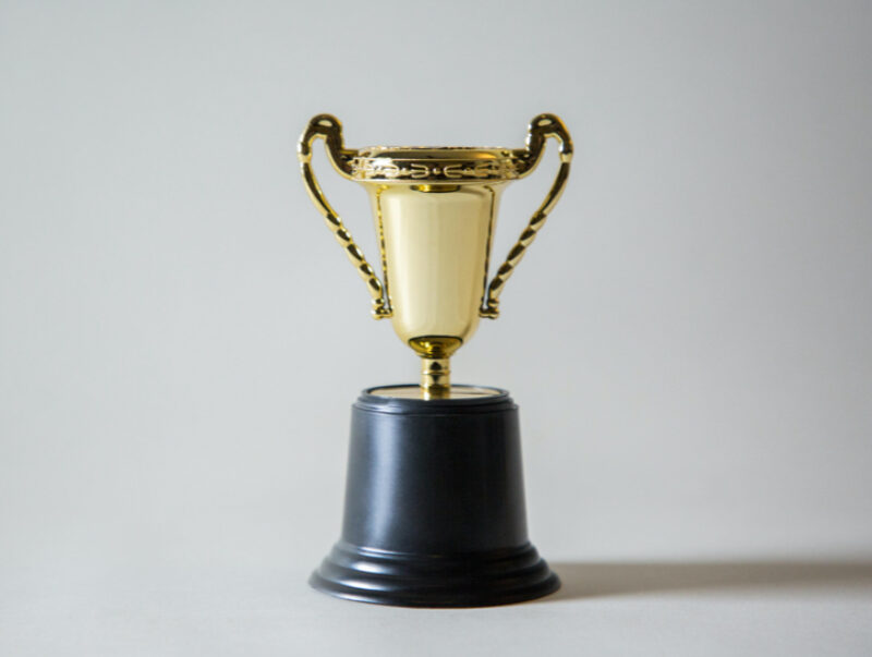 A gold trophy