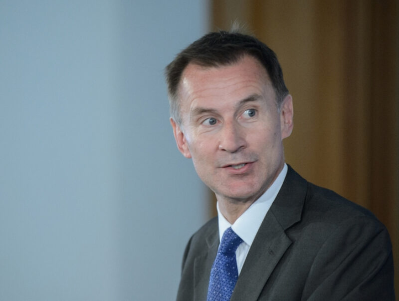 British chancellor of the Exchequer, Jeremy Hunt